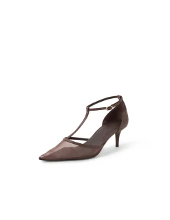 Lunah Mesh T Bar Pointed Toe Pumps