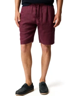 Lunar New Year Linen 9" Resort Short - Oxblood