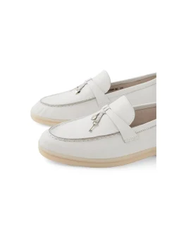 Lydon Heart And Key Detail Leather Loafers