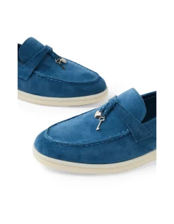 Lydon Heart And Key Suede Loafers