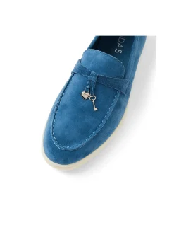 Lydon Heart And Key Suede Loafers