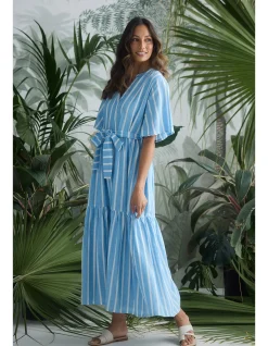 Lynwood Sardinia Print Tiered Maxi Dress