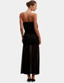 LYRA BANDEAU DRAPED MAXI DRESS
