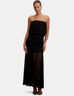 LYRA BANDEAU DRAPED MAXI DRESS