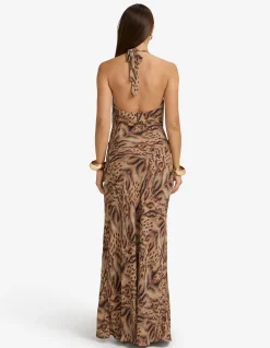 MABELLA HALTER MAXI DRESS