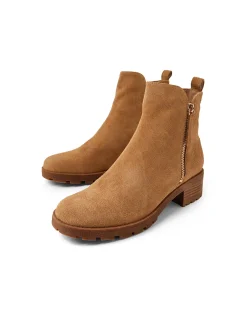 Mabis Twin Zip Suede Ankle Boots