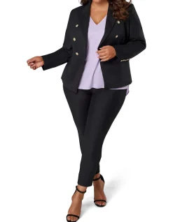 Madeleine Button Blazer Double Breasted Green