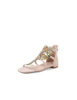 Madhu Multi Jewel Embellished Suede Sandals