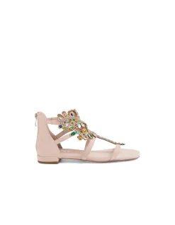 Madhu Multi Jewel Embellished Suede Sandals