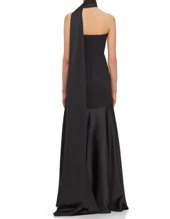 MAE STRAPLESS MAXI DRESS WITH SCARF