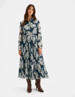 Magnolia Floral Midi Dress