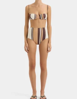 Mahogany Balconette Cantina Stripe Bikini