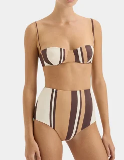 Mahogany Balconette Cantina Stripe Bikini