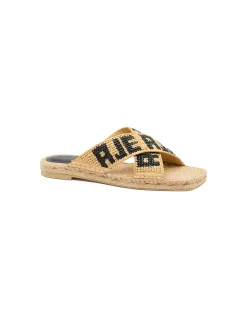 Maisie Logo Raffia Slide