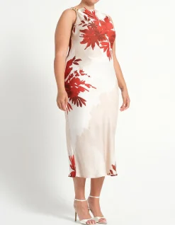 MAISIE SATIN MIDI DRESS