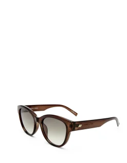MAJESTIC BROWN SQUARE KHAKI GRAD SUNGLASSES