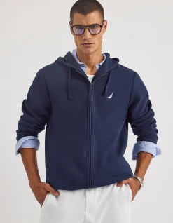 MAKANI FULL ZIP FLEECE HOODIE DARK NAVY