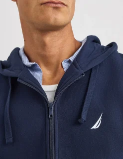 MAKANI FULL ZIP FLEECE HOODIE DARK NAVY