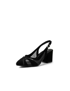 MANGO MI BLACK SUEDE MESH