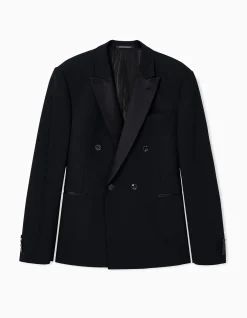 MAN'S DOUBLE-BREASTED TUXEDO WOOL JACKET
