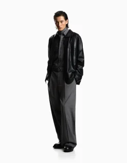 Man's Lambskin Nappa Leather Overshirt