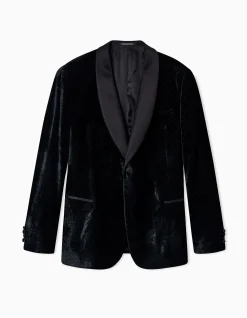 MAN'S SINGLE BREASTED VELVET TUXEDO JACKET