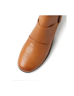 MARCEI SU NEW TAN CHOC LEATHER ELASTIC