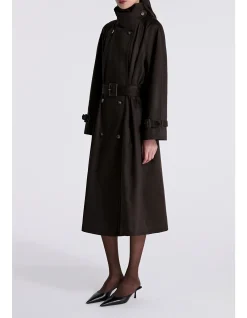 Marchand Draped Cotton Trench Coat