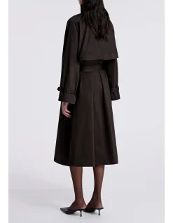 Marchand Draped Cotton Trench Coat