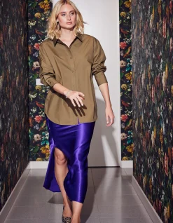 MARCIA O/SIZED SHIRT IN OLIVE