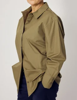 MARCIA O/SIZED SHIRT IN OLIVE