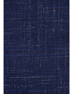 MARCUS BLAZER - WOOL/LINEN/SILK IN BLUE WITH FLAX