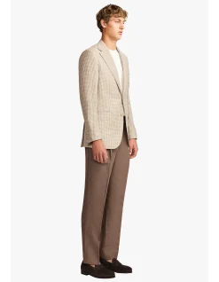 MARCUS BLAZER - WOOL/LINEN IN ALMOND BROWN