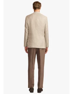 MARCUS BLAZER - WOOL/LINEN IN ALMOND BROWN