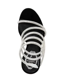 MARGOT SATIN BLACK SUEDE SANDAL 105
