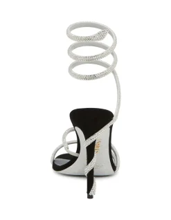 MARGOT SATIN BLACK SUEDE SANDAL 105