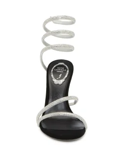 MARGOT SATIN BLACK SUEDE SANDAL 105