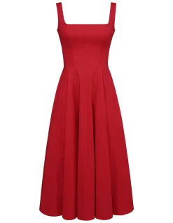 MARIABELLA LONG MIDI DRESS