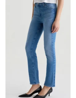 Mari Crop Mid Rise Slim Straight Jeans 69 cm