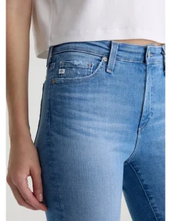 Mari Crop Mid Rise Slim Straight Jeans 69 cm