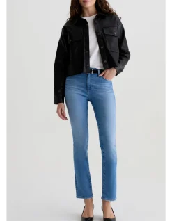 Mari Crop Mid Rise Slim Straight Jeans 69 cm