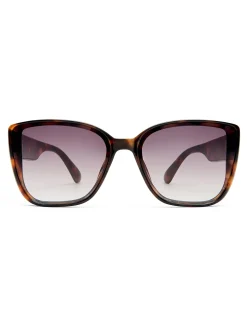 MARIELLE DARK TORT CAT-EYE SUNGLASSES