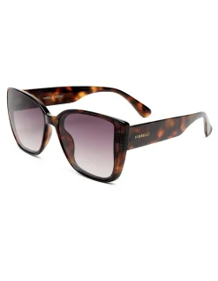 MARIELLE DARK TORT CAT-EYE SUNGLASSES