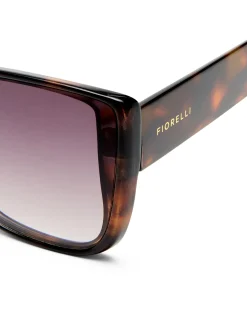 MARIELLE DARK TORT CAT-EYE SUNGLASSES
