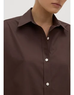 Marigold Poplin Long Sleeve Shirt Ganache