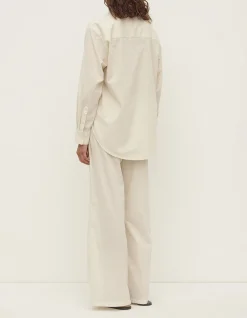 Marina Stripe Fitted Shirt White/Grey Stripe