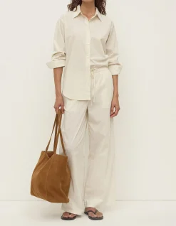 Marina Stripe Fitted Shirt White/Grey Stripe