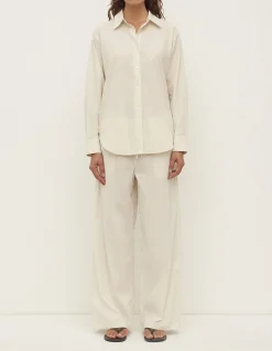 Marina Stripe Fitted Shirt White/Grey Stripe