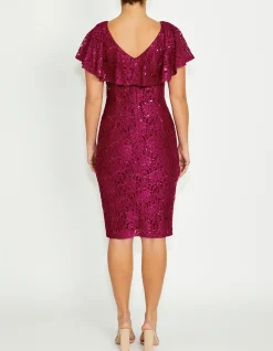 MARISA MAGENTA LACE DRESS
