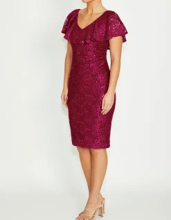 MARISA MAGENTA LACE DRESS